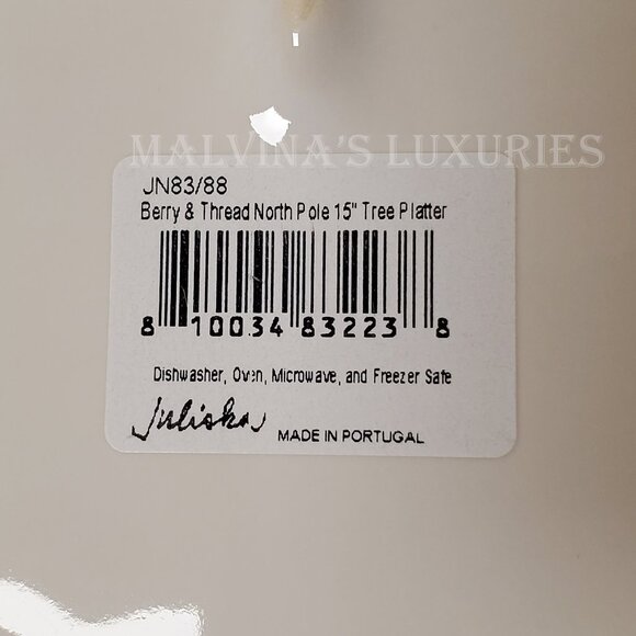 JULISKA BERRY & THREAD NORTH POLE 15" CERAMIC TREE PLATTER CHRISTMAS SANTA THEME - Picture 11 of 13